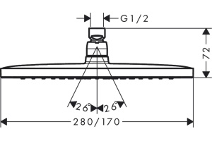 Верхний душ Hansgrohe Croma 26257000 - 3