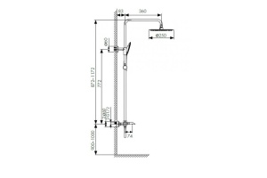 Душевая стойка Kaiser Nove 06182 - 2