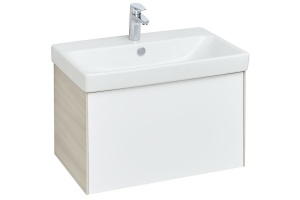 Тумба под раковину Aquaton Асти 70 белый-светлое дерево - 2