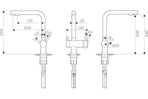 Смеситель Omoikiri Nagano GB для кухонной мойки - 3