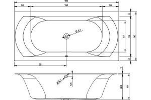 Акриловая ванна Riho Linares Velvet 190 - 2
