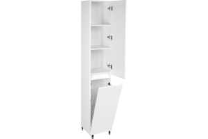 Шкаф-пенал Style Line Даллас 30 Люкс Plus белый, с бельевой корзиной - 3