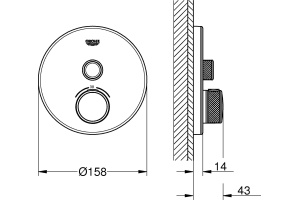 Термостат Grohe Grohtherm SmartControl 29150LS0 для душа, moon white - 2