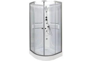 Душевая кабина L 80х80 с гидромассажем, без крыши (L608NGM) - 2