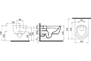 Унитаз подвесной beWash Melville с функцией биде и сиденьем микролифт белый  - 2