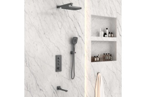 Душевой комплект Vincea Next с термостатом сталь - 3