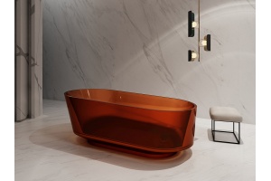 Ванна из полиэфирной смолы Abber Kristall 170х80 коричневая - 3