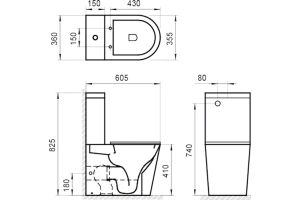 Унитаз-компакт BelBagno Flay-r с бачком и крышкой белый - 3