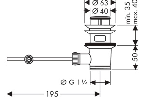 Смеситель для раковины Hansgrohe Vivenis 80 с донным клапаном черный матовый - 3