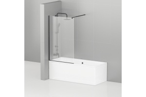 Шторка на ванну Cezares Liberta V-1-90/155-C-NERO