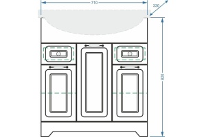 Тумба под раковину Stella Polar Кармела 75 белый - 2