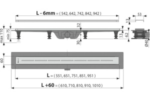 Душевой лоток AlcaPlast APZ18 750M - 3
