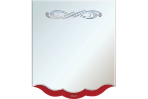 Зеркало Bellezza Версаль 80 красное