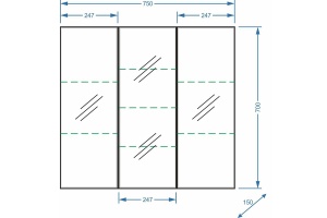 Зеркало-шкаф Stella Polar Концепт Парма 75 белый  - 3