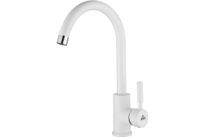 Смеситель для кухни Paulmark Holstein белый матовый