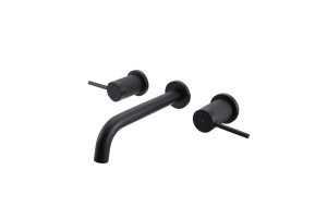 Смеситель для раковины встраиваемый Vincea Groove черный матовый