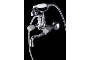 Смеситель для ванны Boheme Royal Cristal хром с переключателем Swarovski - 2