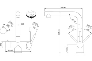 Смеситель Omoikiri Takamatsu для кухонной мойки - 3