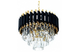 Подвесная люстра LUMINA DECO Funneli LDP 6003-400 BK+F.GD