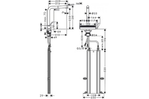 Кухонный смеситель Hansgrohe Aquno Select M81 однорычажный, 250, с вытяжным душем, 2jet, sBox, хром 73830000 - 2