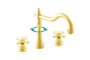Смеситель для раковины Rav Slezak Morava retro золото
