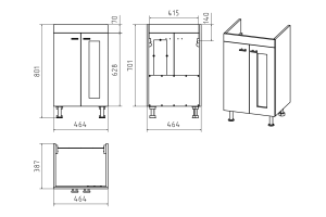 Тумба под раковину Misty Урал 50 белый - 3