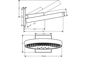 Верхний душ Hansgrohe Rainfinity 360 3jet, шлифованная бронза 26234140 - 2