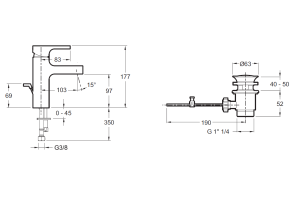 Смеситель Jacob Delafon Strayt E37327-CP для раковины - 2