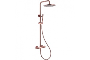Душевая стойка Abber Wasser Kreis с термостатом розовое золото