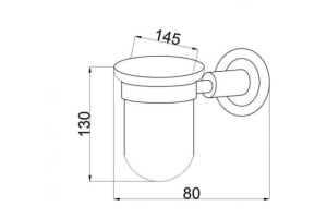 Стакан для зубных щеток настенный Boheme Murano хром - 2