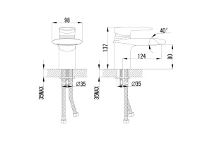 Смеситель для раковины Lemark Status хром (LM4446C) - 2