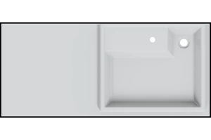 Раковина над стиральной машиной Санта Юпитер 110 R белый - 3