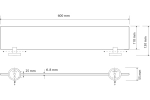 Полка Bemeta Dark - 2