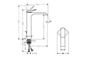 Смеситель для раковины Hansgrohe Vivenis белый матовый - 3