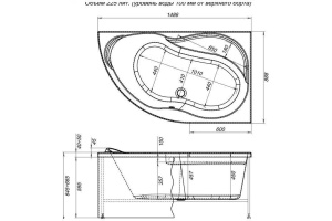 Акриловая ванна Aquanet Graciosa 150x90 R - 3