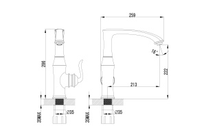 Смеситель для кухонной мойки Lemark Brava золото (LM4705G) - 2