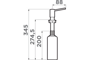 Дозатор Omoikiri 4995026 графит - 2