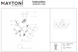 Потолочная люстра Maytoni Dallas MOD545CL-12BS - 2