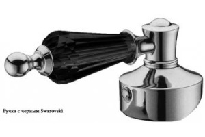 Смеситель на борт ванны Boheme Tradizionale хром с черным кристаллом Swarovski - 2