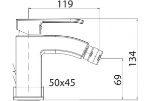 Смеситель Cezares Livello BSM1-01-W0 для биде - 2