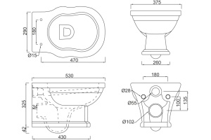 Унитаз подвесной BelBagno Boheme BB115CH - 2