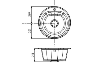 Мойка кухонная AQUATON Мида графит - 3