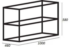 Консоль для раковины Cezares Cadro 100 2-х ярусная, подвесная - 2