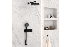 Душевой комплект Vincea Inspire с термостатом черный матовый - 3