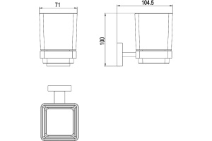 Стакан Timo  (10033/00 chrome) - 2