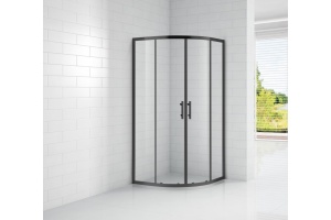 Душевой уголок Cezares ECO-O-R-2-100-C-NERO стекло прозрачное