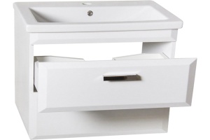 Тумба с раковиной Style Line Лотос 80 Люкс Plus подвесная, белая - 3