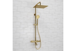 Душевая система WasserKraft 30 с термостатом золото  - 2