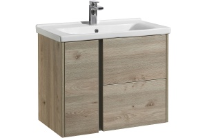 Тумба с раковиной Aquaton Стоун 80 светлое дерево