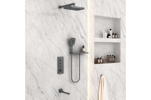 Душевой комплект Vincea с термостатом сталь - 3